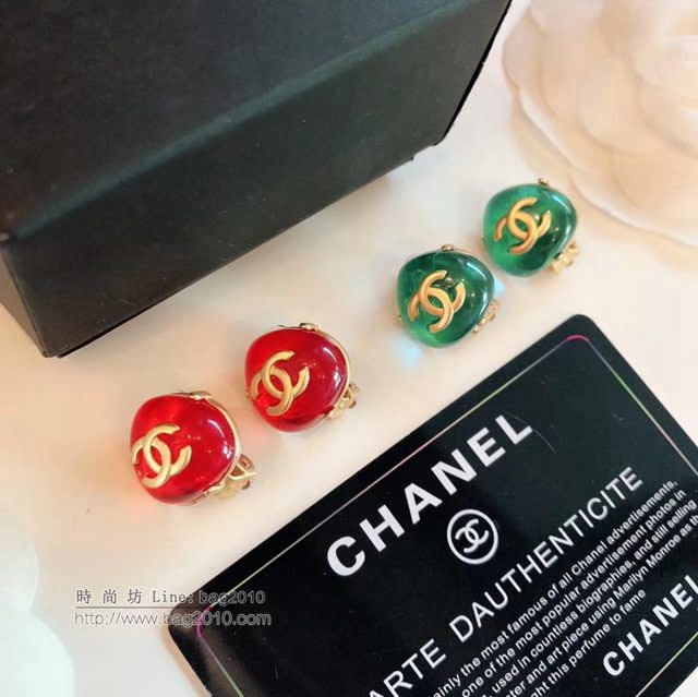 chanel耳環 小香 秋冬新款 琉璃珍珠耳夾耳環 時尚百搭風格  gzsc1034